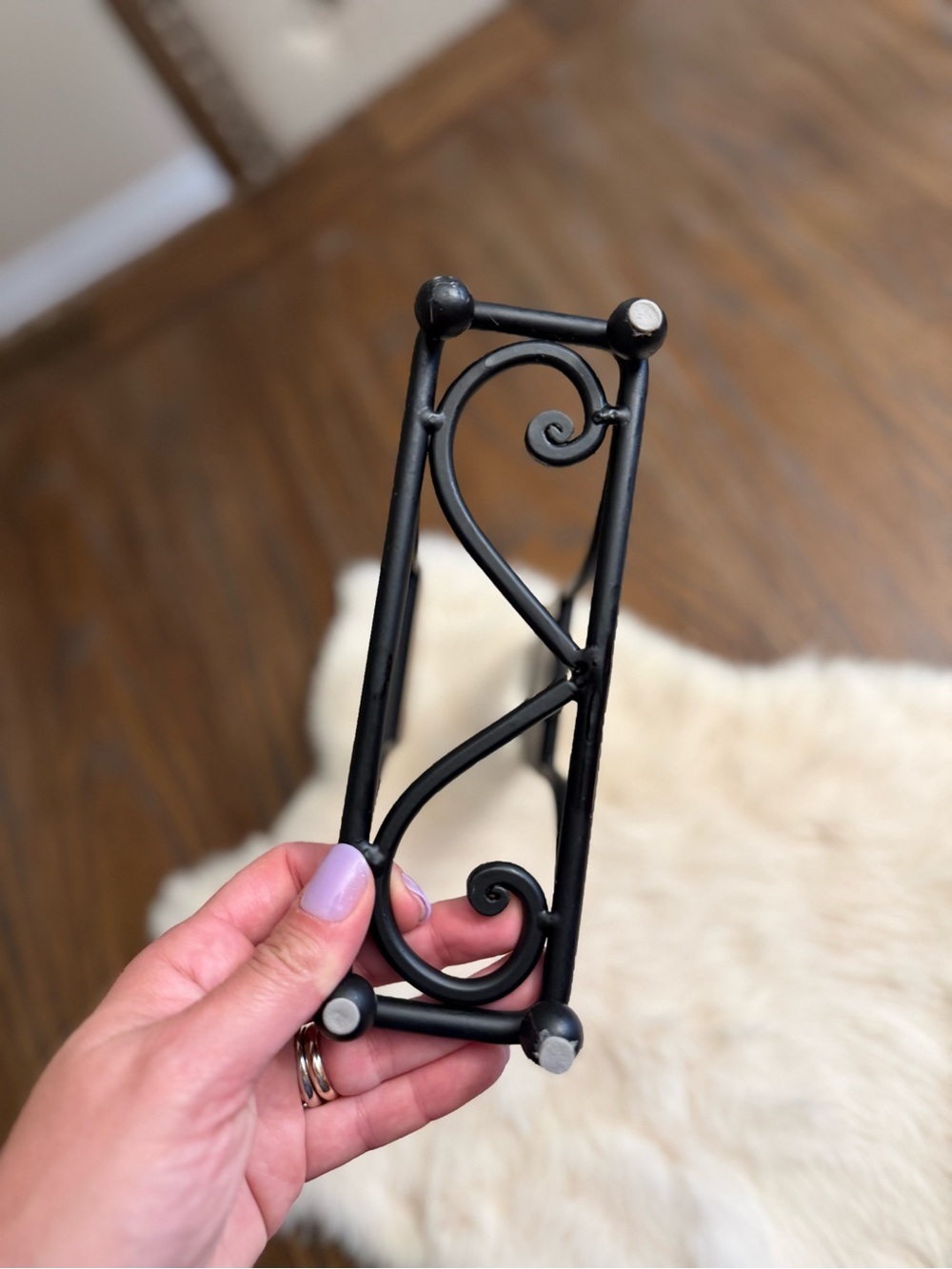Rooster Napkin Holder Black Wrought Iron Farmhouse Kitchen - Picture 3 of 3